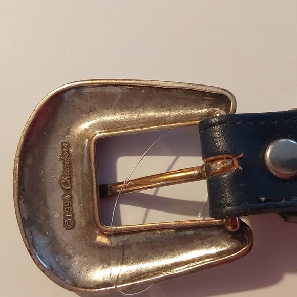 Dan Post |Vintage Python Multi-Color Silver Buckle Black Dress Belt RARE! Sz.S/M main image 2